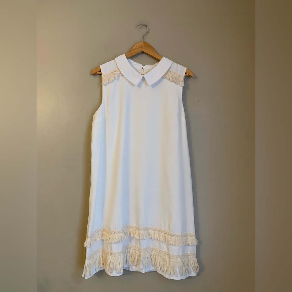 MYRTLEWOOD Retro Cottage Cream Lace Dress Feminine Bridal Graduation ModCloth XL